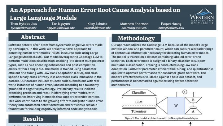 Research poster: An Approach for Human Error Root Cause Analysis based on Large Language Models